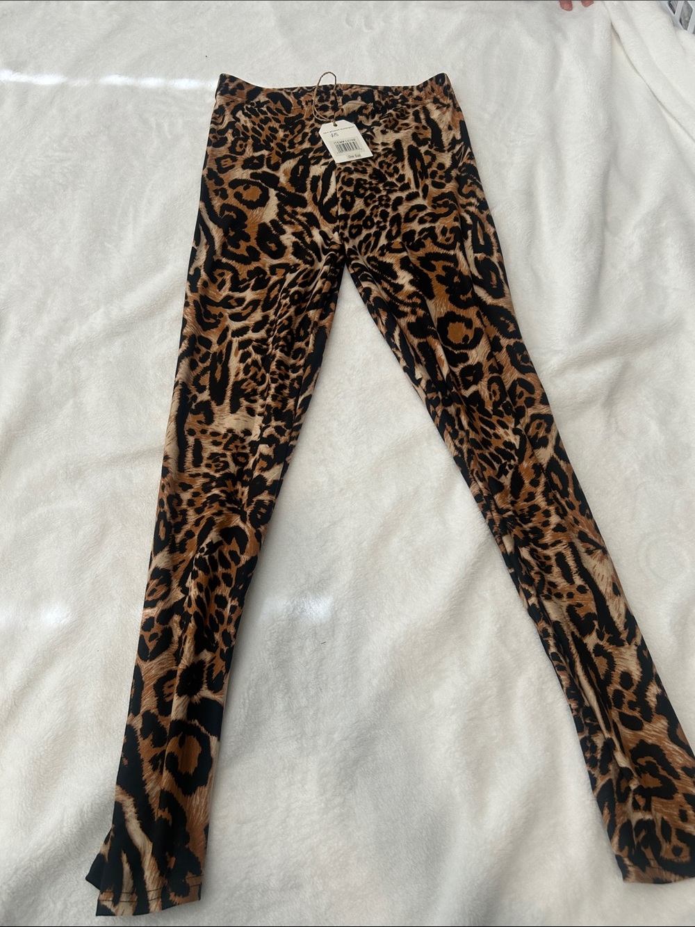 Leopard Print Skinny Pants - Brown/Black